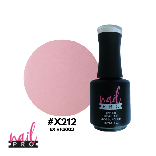 ESMALTE PERMANENTE X212 NAIL PRO (rosado pastel)