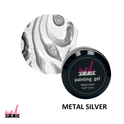GEL PAINT METAL SILVER NAIL PRO