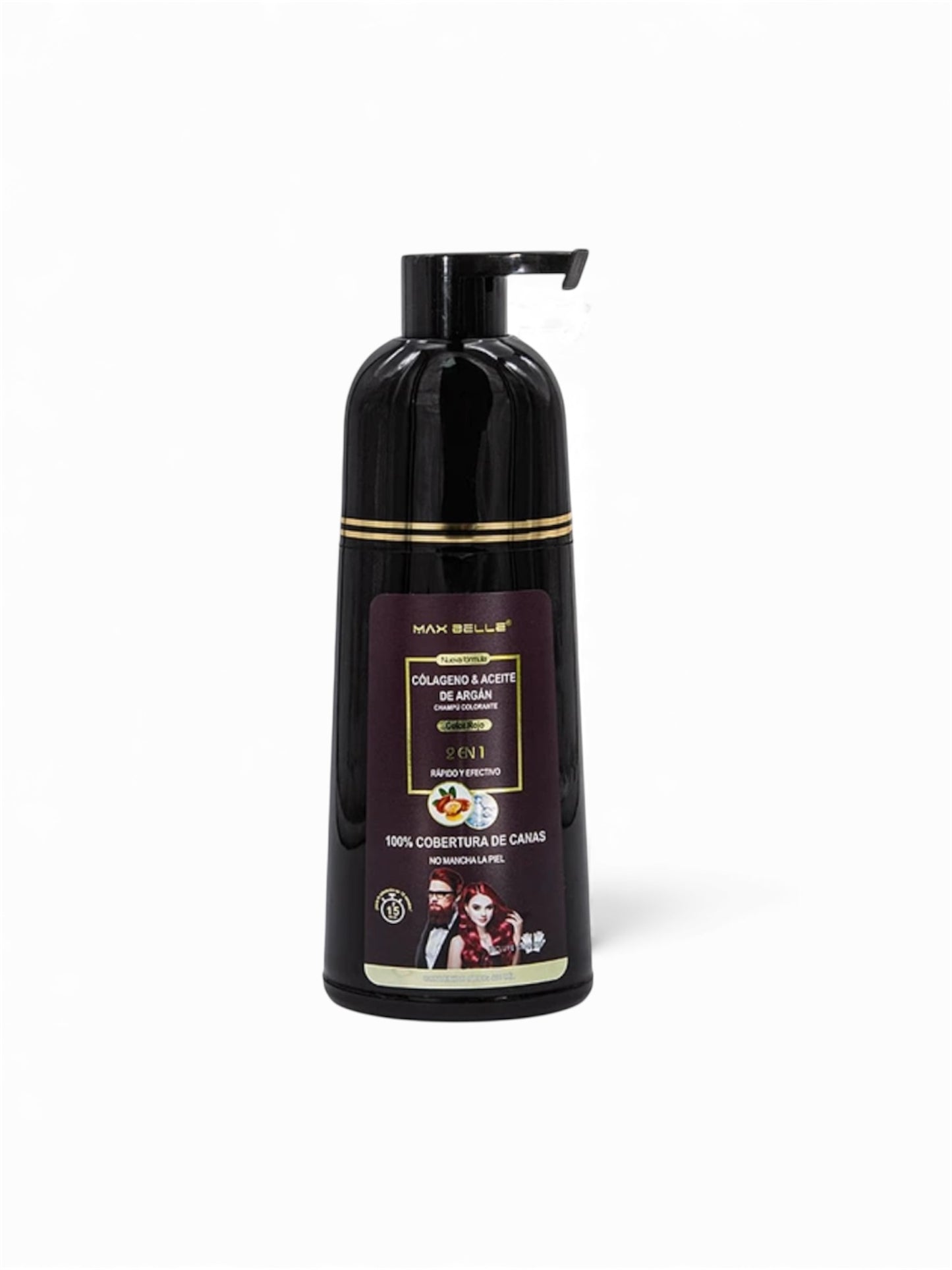 SHAMPOO COLORANTE COLOR ROJO 400ml CUBRE CANAS