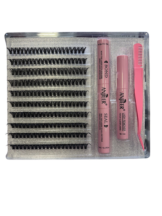PACK PESTAÑAS 50D 0.07D MIX CON PEGAMENTO REMOVEDOR Y PINZA