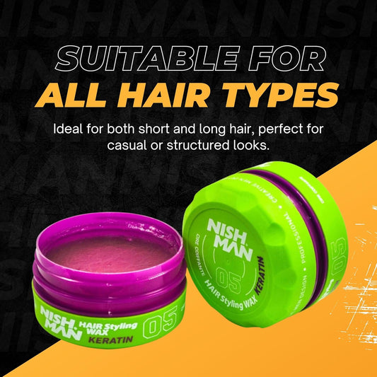 HAIR AQUA WAX 150ml NISHMAN KERATIN 05 (cera capilar)5