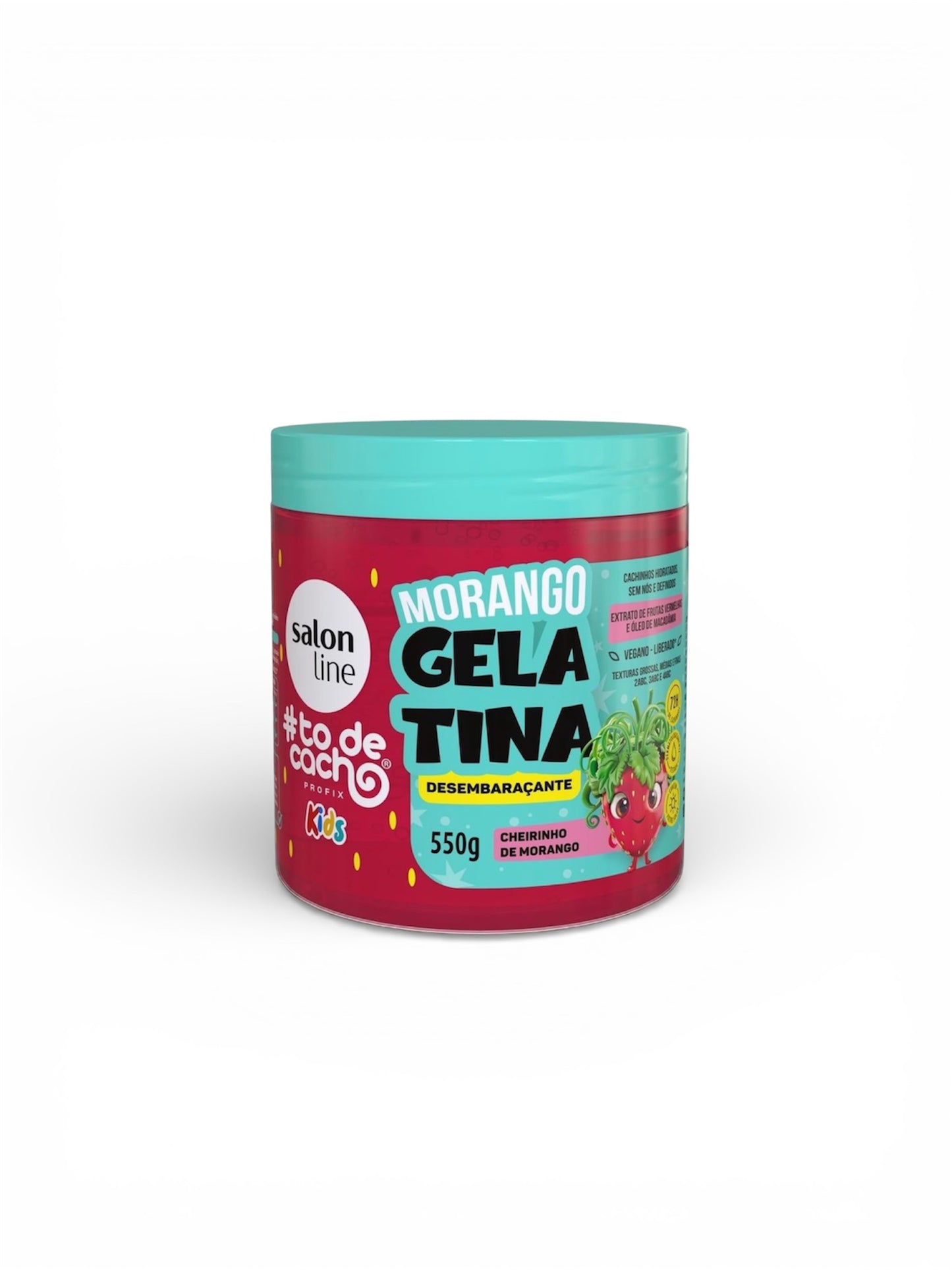 GELATINA MORANGO KIDS 550gr SALON LINE