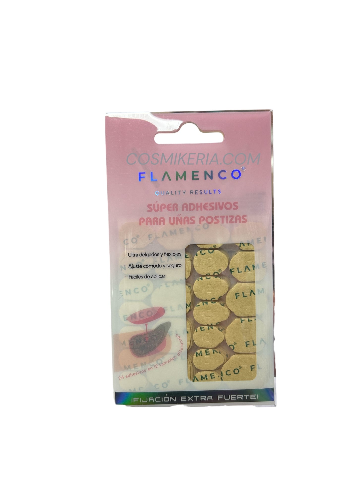 SÚPER ADHESIVOS UÑAS POSTIZAS 24pcs