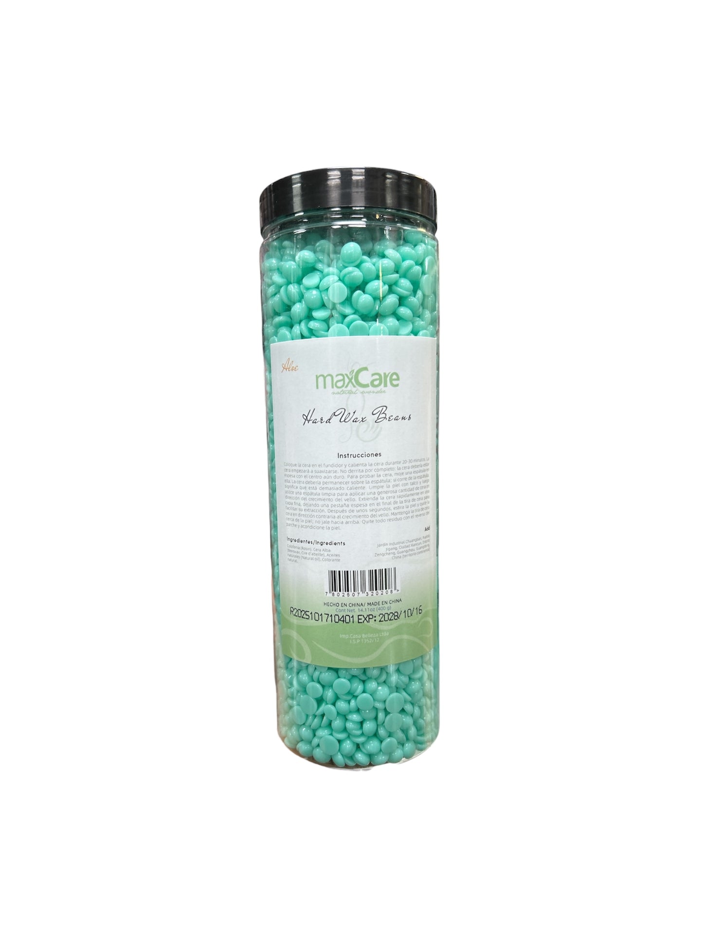 CERA ELASTICA DEPILATORIA 400gr ALOE MAXCARE