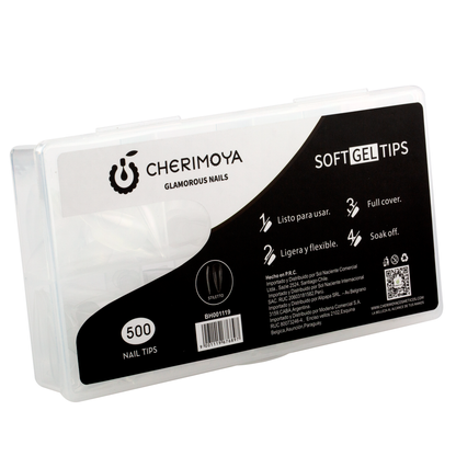 TIPS SOFT GEL COFFIN 500PCS CHERIMOYA